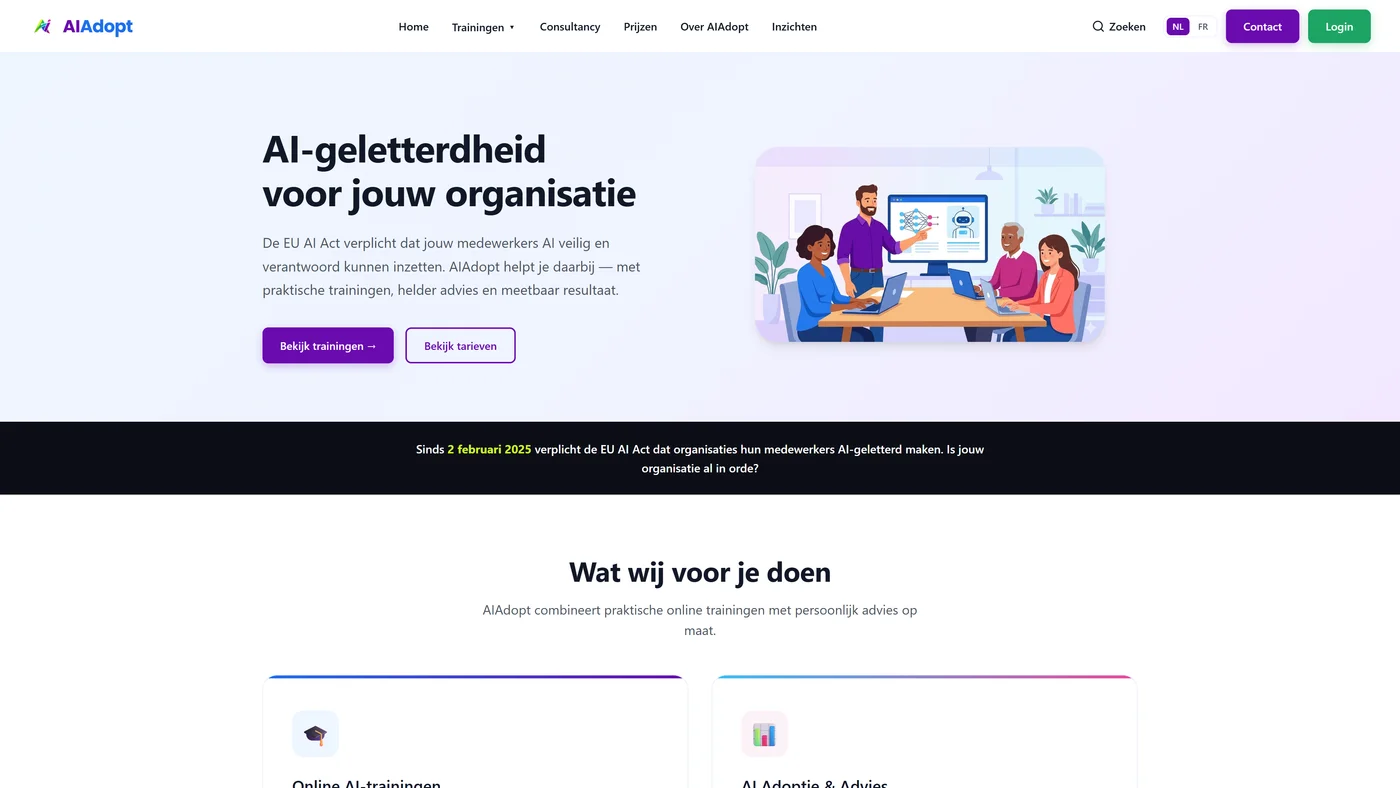 Eén plek voor AI-geletterdheid binnen je organisatie.
